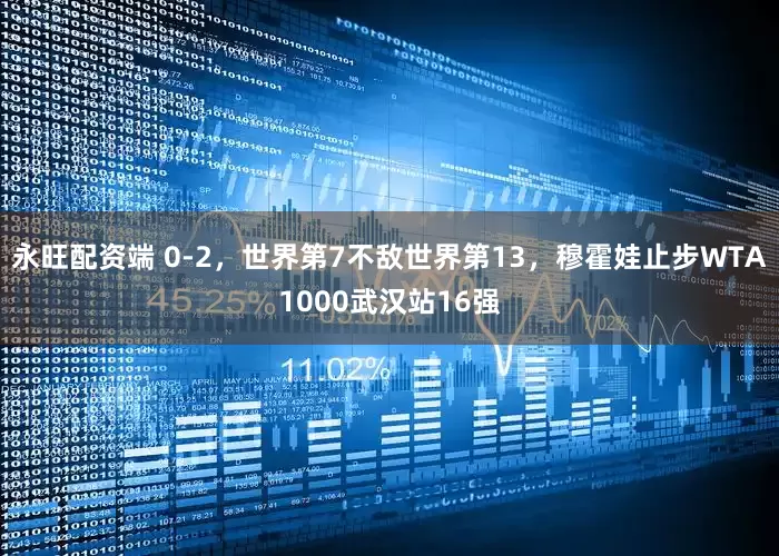 永旺配资端 0-2，世界第7不敌世界第13，穆霍娃止步WTA1000武汉站16强